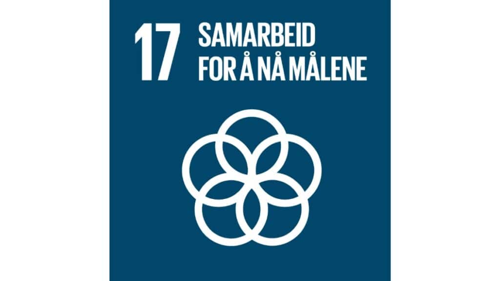 Bærekraftsmål 17. Samarbeid mfor å nå målene.