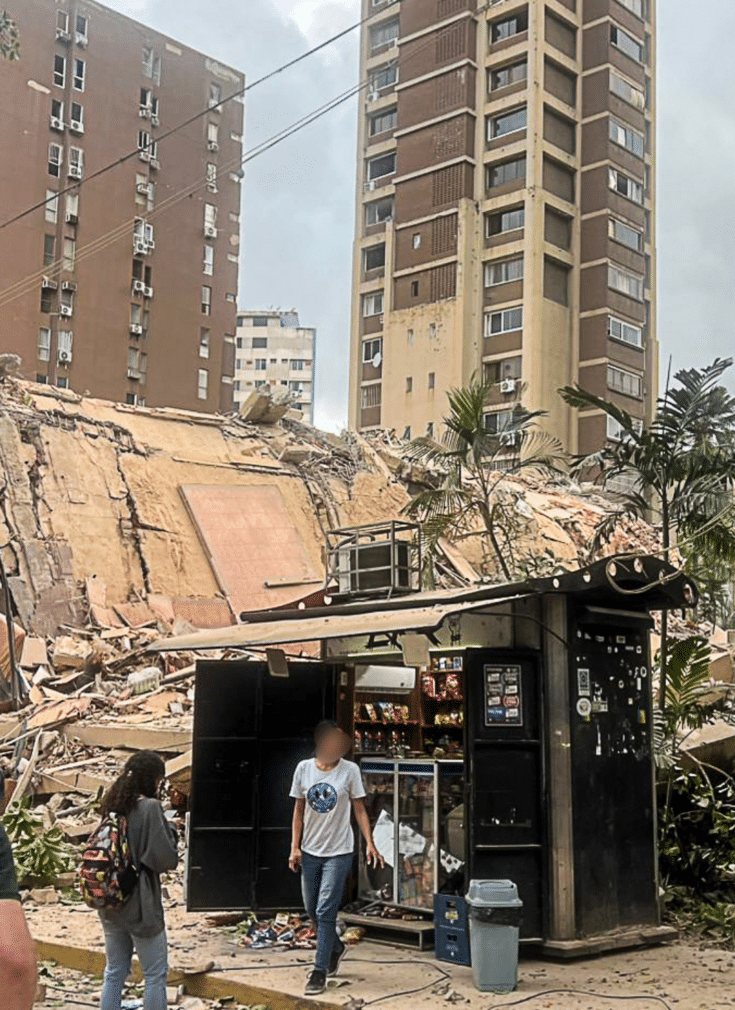 Rasert bygning i Venezuela
