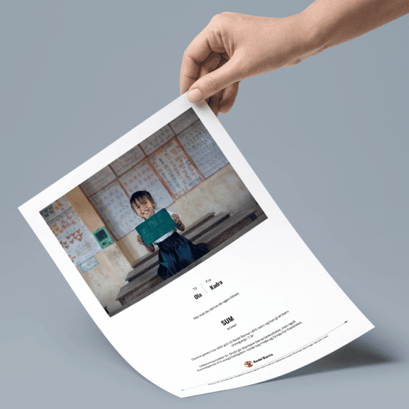 Skoleplass for ett år - digitalt gavekort