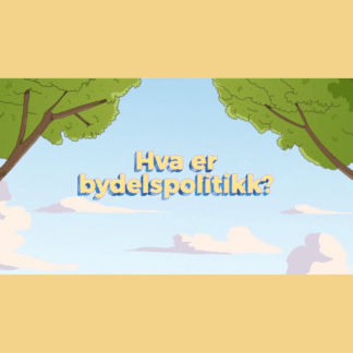 Bilde som viser første skjermnbilde av første frame i filmen "hva er bydelspolitikk?!