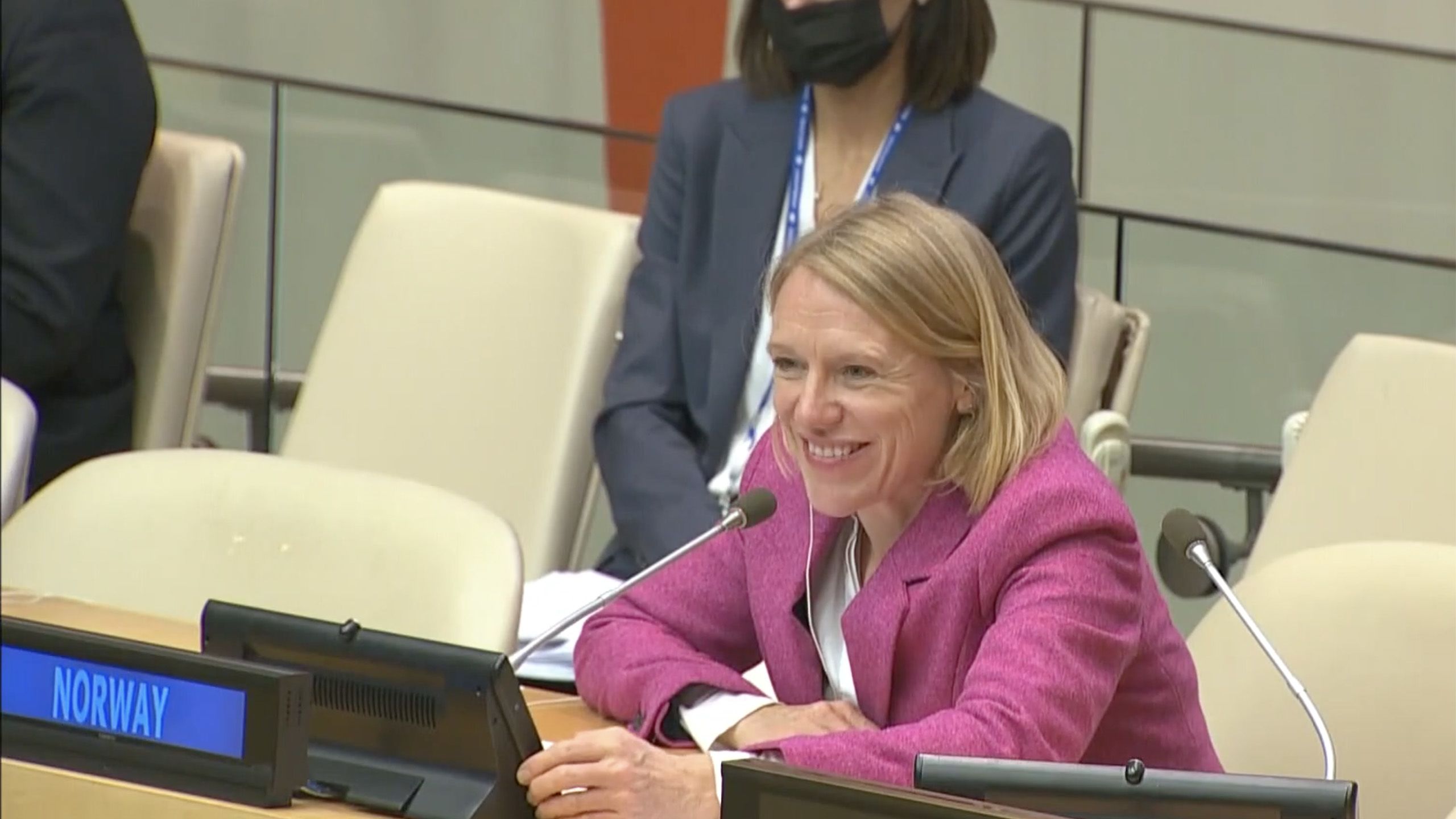 Norges utenriksminister Anniken Huitfeldt i salen i FNs sikkerhetsråd.